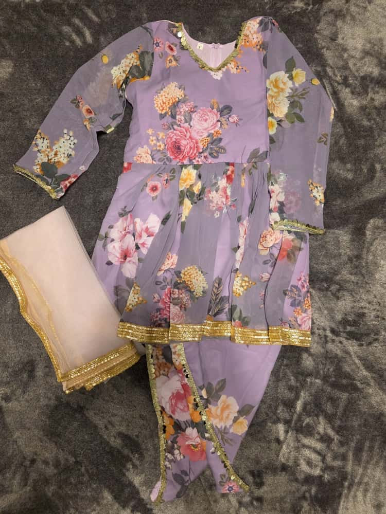 Floral Dhoti