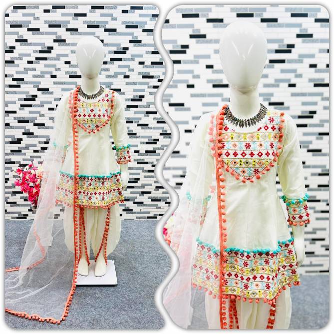 Pom Pom Dhoti Suit